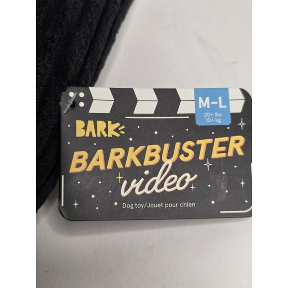Bark Box Barkbuster Blockbuster Dog Toy Treat Trap VHS Tape Crinkle Squeak - Picture 6 of 8